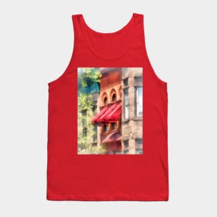 Hoboken NJ - Red Awnings on Brownstone Tank Top